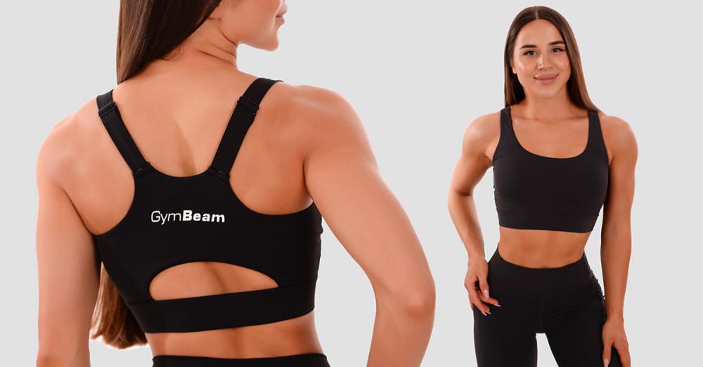 Cut-Out Sports Bra black - GymBeam