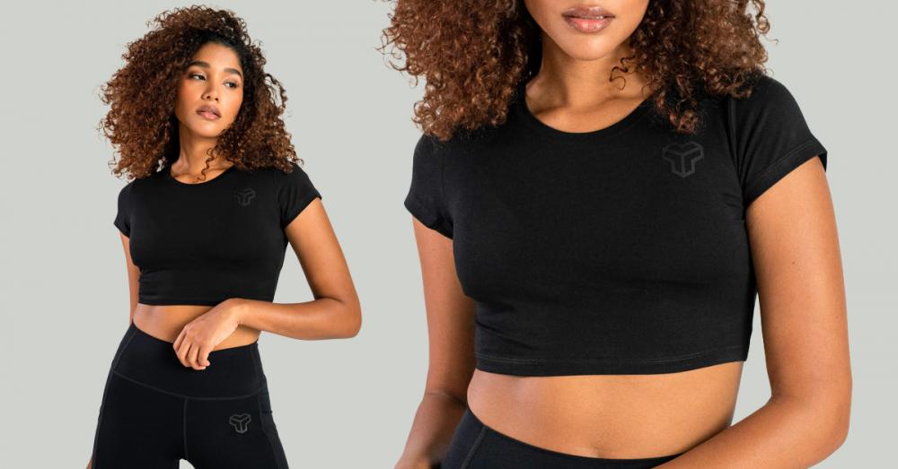 Ženski crop top Essential Black