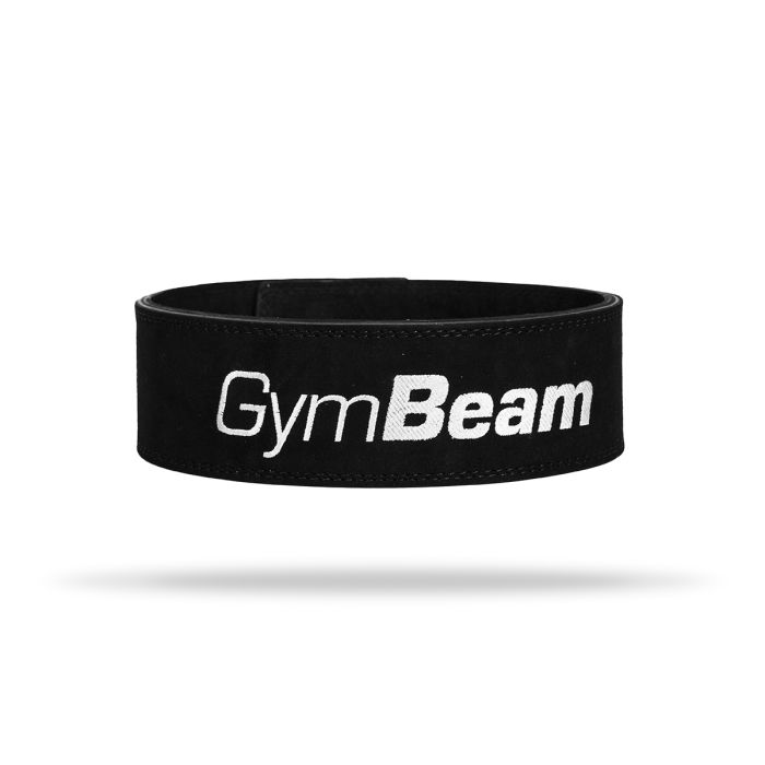 Pas za dvigovanje uteži LEVER Black - GymBeam