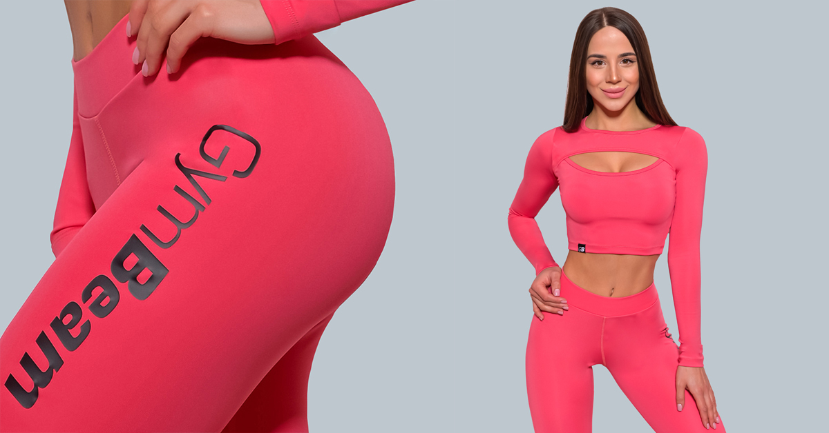 Ženske fitnes legice  Advanced Cherry - GymBeam