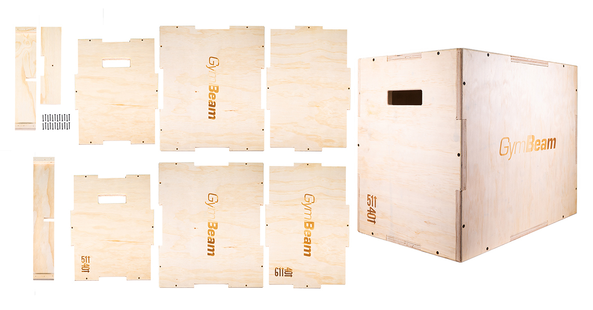 Pliometrična škatla PlyoBox Wood Plyometric Box - GymBeam