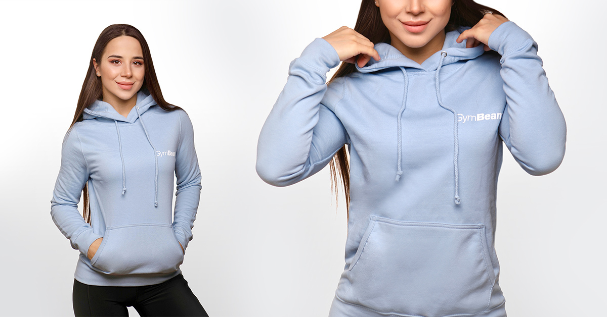 Ženski pulover PRO Hoodie Blue - GymBeam