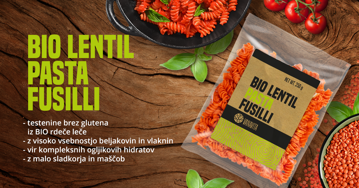 BIO testenine iz leče -  Fusilli - VanaVita