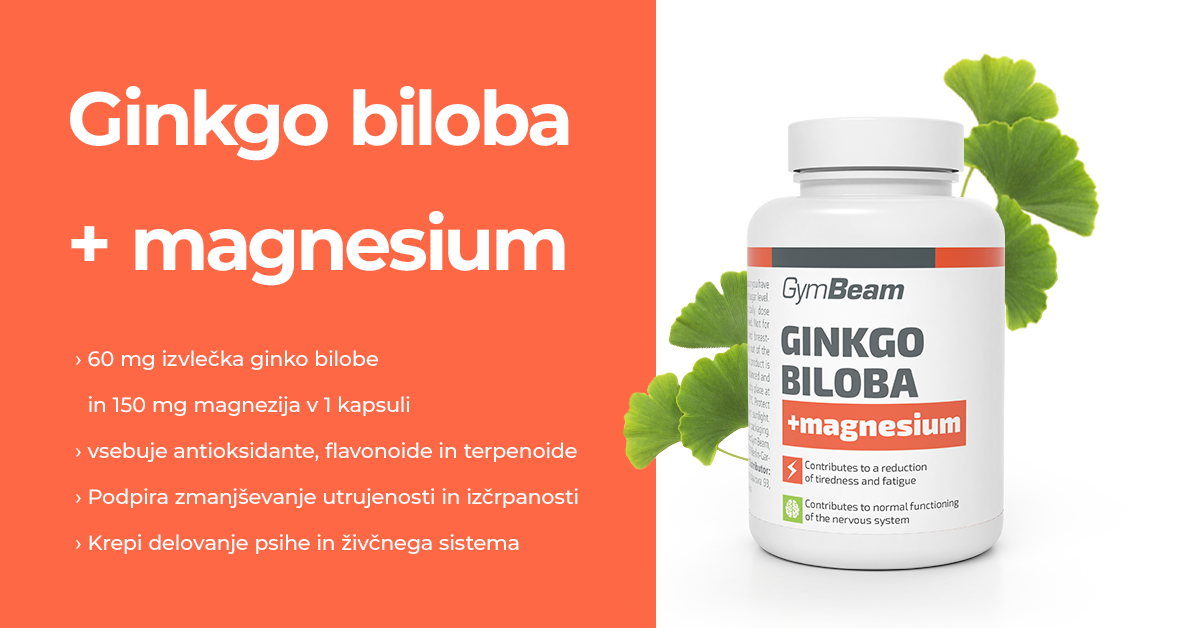 Ginkgo Biloba + Magnezij - GymBeam