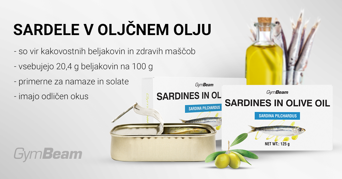 Sardine v oljčnem olju - GymBeam